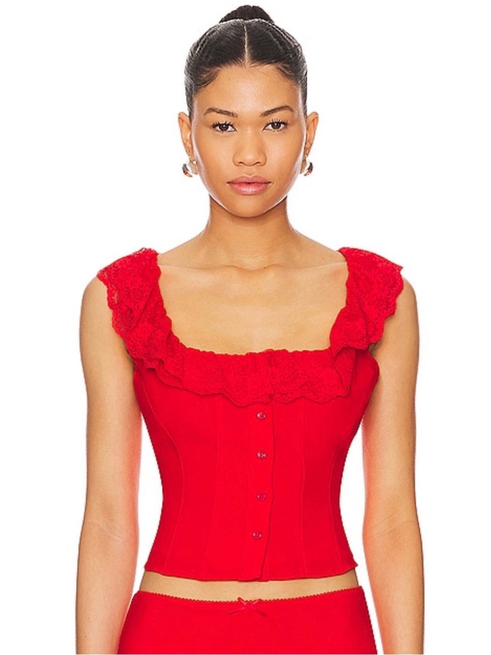 NWT GUIZIO Paloma Top In Poppy Size XS